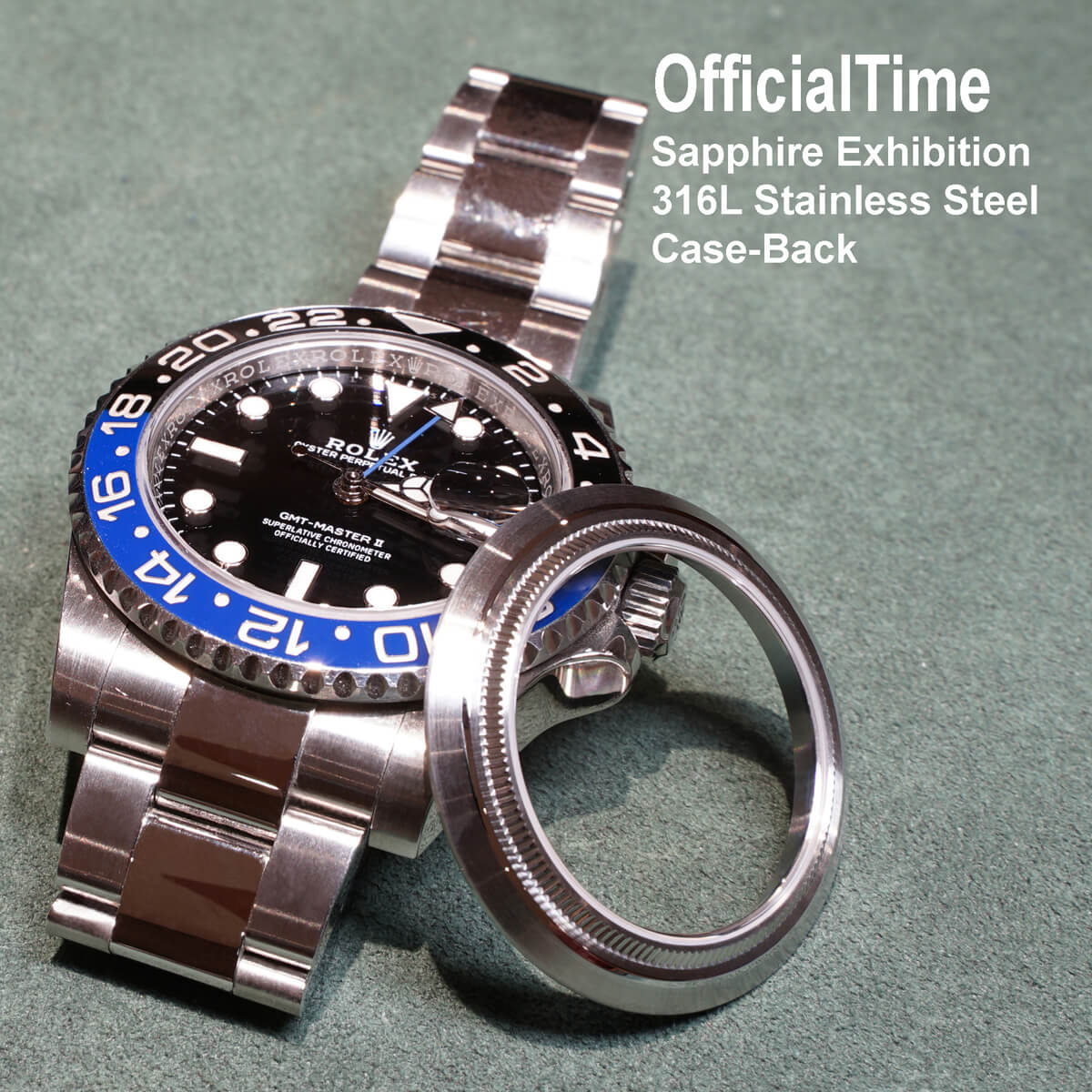 OfficialTime Case Back for Rolex GMT-Master